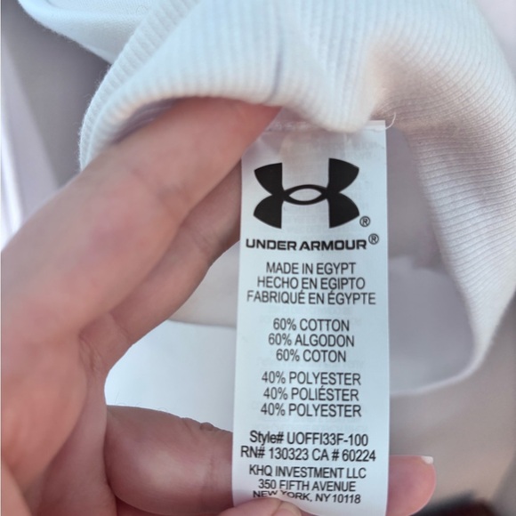 NWT Under Armour White Hoodie with Blue and Green Logo Youth Small - Picture 12 of 13